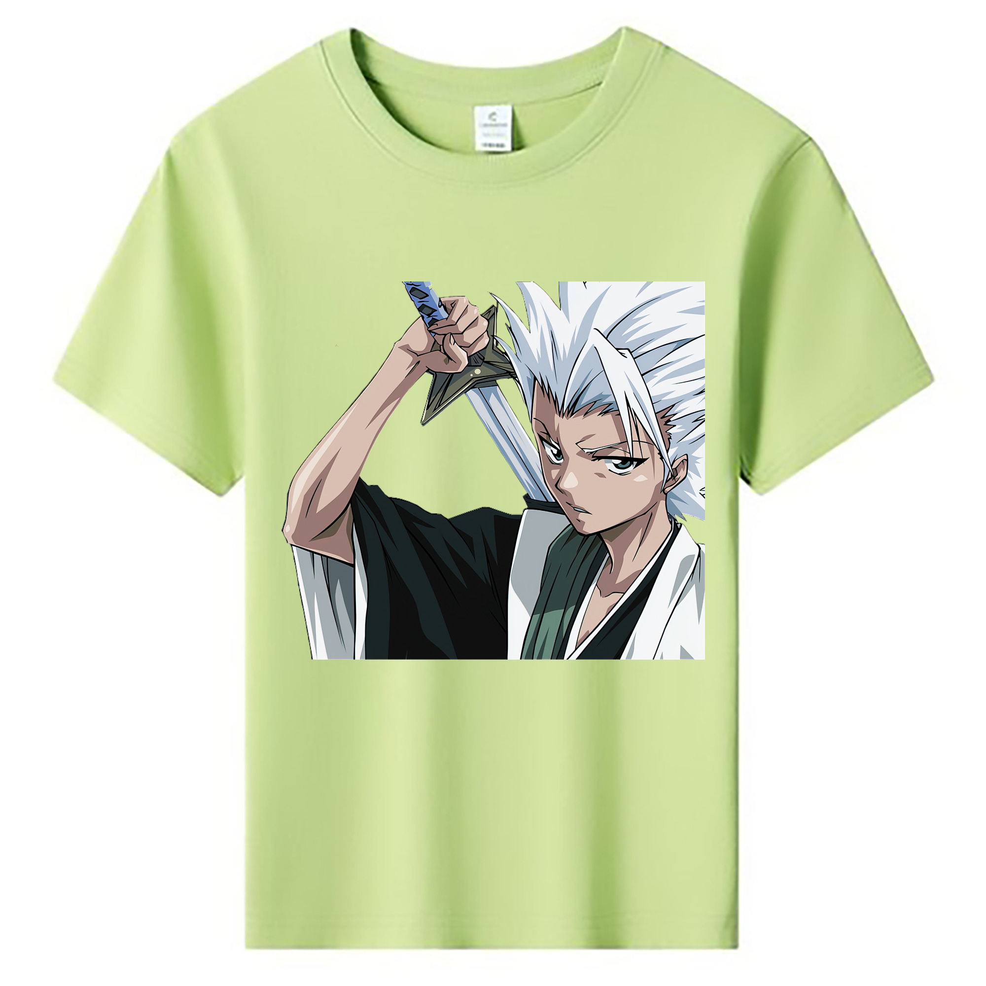 （画像用） ブリーチ 日番谷冬獅郎（ひつがや とうしろう） BLEACH Hitsugaya Toushirou 綿100％キッズTシャツ（フロントプリント）